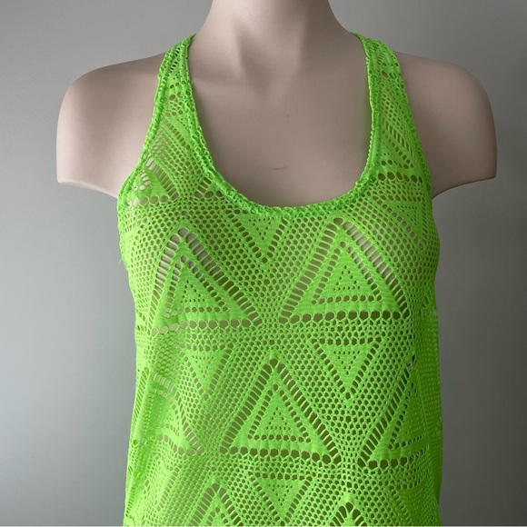 Neon Green Crochet Swim Coverup - Picture 3 of 8